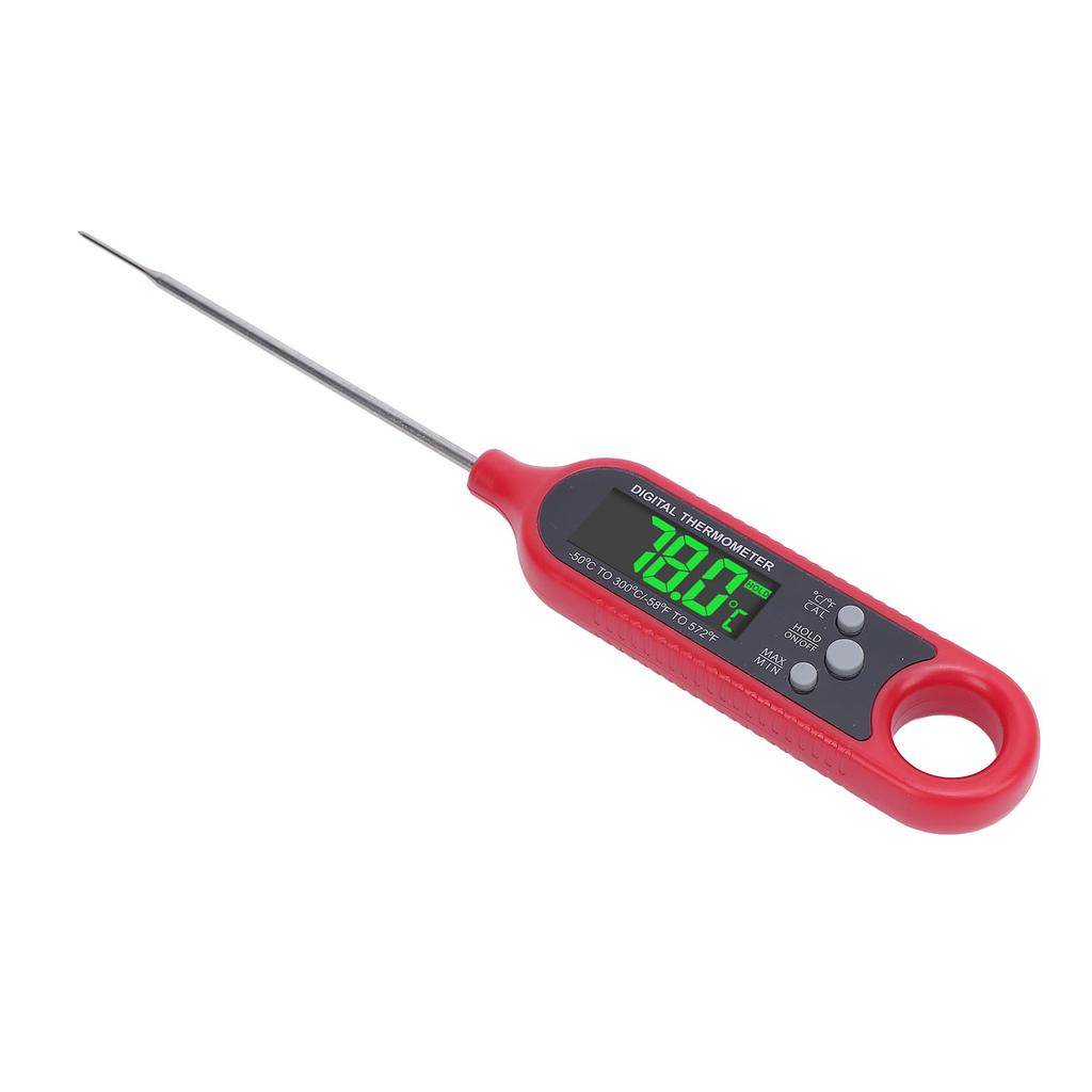 Digital Mt Temperature Probe, Food Thermometer, Stainless Steel Probe Pen,   Time with Magnetic LCD Display for Kitchen BBQ
