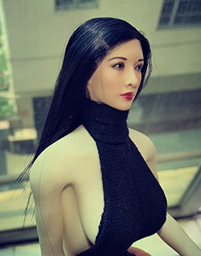 Scale Female College Student Style Asian Beauty Female Head for Action Figures and Clothes Not [TOYBARJAPAN] 1/6 (body Included)