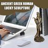Goddess Fortune Statue Figurine Collectible Miniature Luck Lady Greek Statue Good Fortune Sculpture Exquisite Home Interior