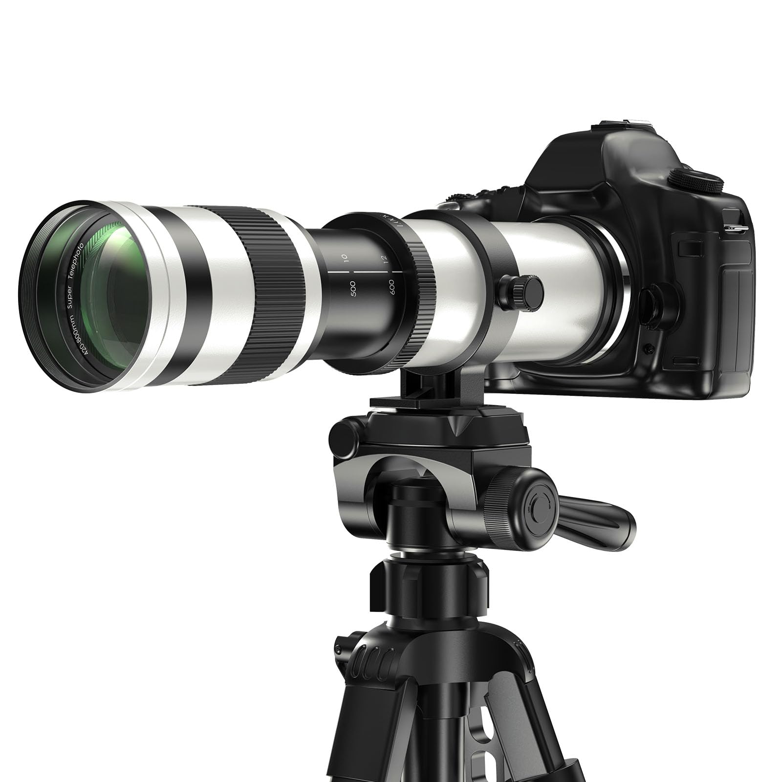 

Lightdow Telephoto Zoom Lens Compatible with Canon Lenses for Canon EOS Kiss and Kiss Digital Digital Kiss and EOS and 1500D SLRs 420-800mm F/8.3-16