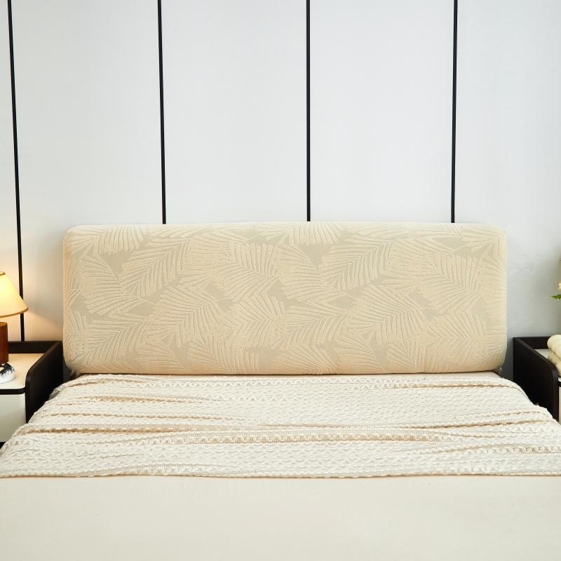 1 Pc Splash Proof Headboard Cover Knitted Elastic Jacquard Bedside Cover For Bed In Bedroom Easy To Use And Clean
