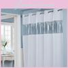 Modern Hotel Shower Curtain With Transparent Material And Large Eyelet Grommets For Bathroom Privacy