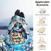 Turtle Butterfly Customize Text Blanket Lightweight Personalized Blanket Warmthful Decor Throw For Sofa Picnics Chair Office Chair All-Season Use