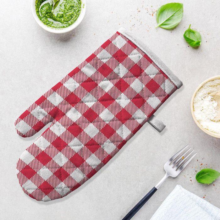 Gant de cuisine en coton 18x30 cm VICHY, par Soleil d'Ocre