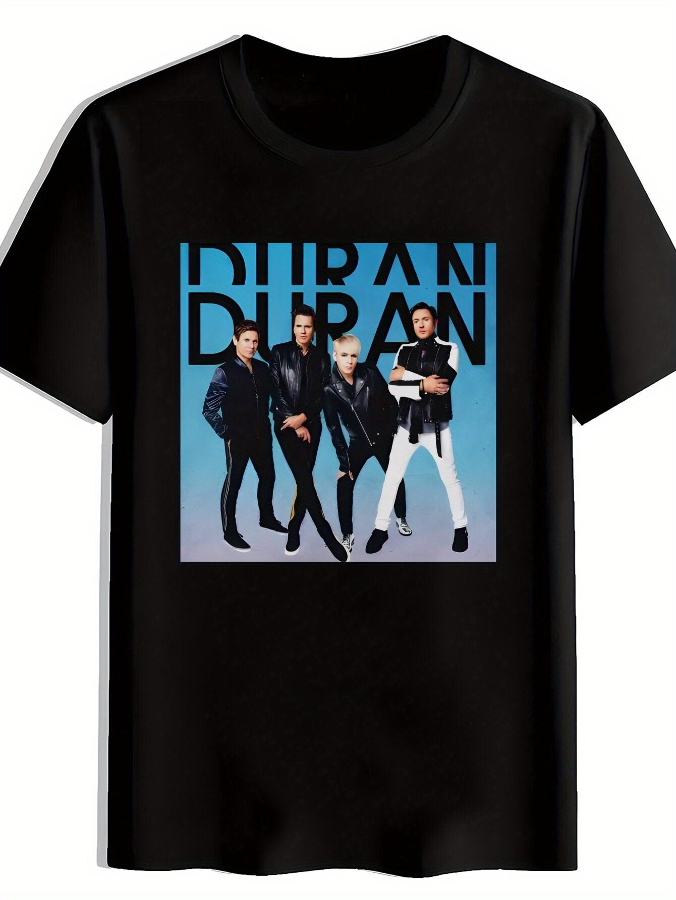 

Vintage Rock Band Graphic T-shirt - Black Short Sleeve Round Neck Summer Tee with Retro Music Icons XXL