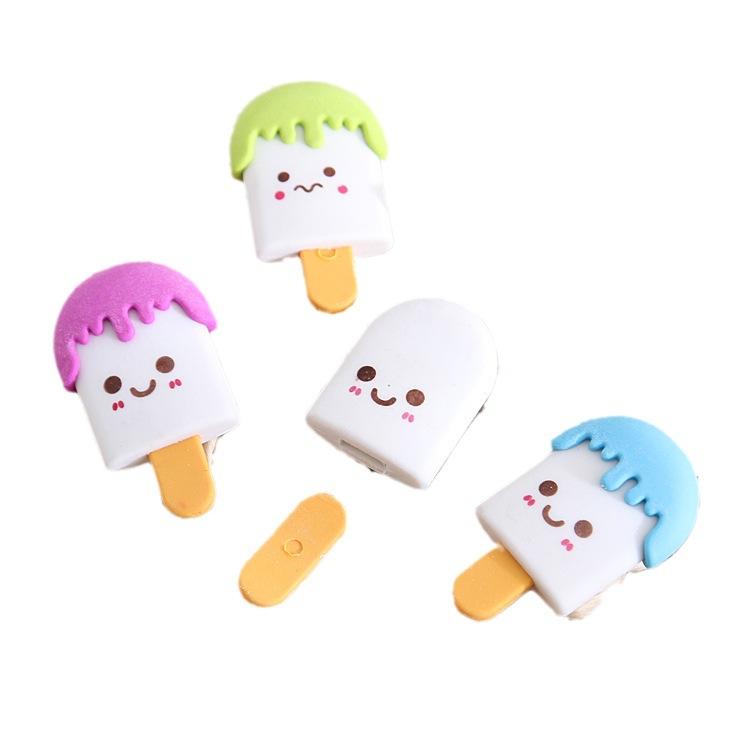 1 Box Fresh Fruit Cute Kawaii Student Stationery School Office Supplies Children Erasers for Kids Gift Creative Pencil Rubber