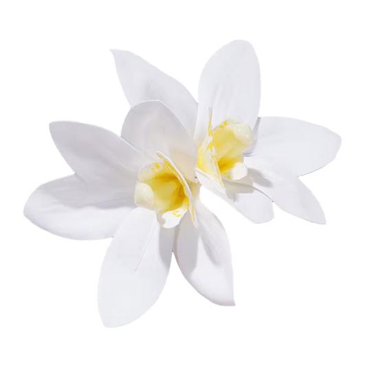 

Women Hairpin Simulated Flower Shape Colorfast Hair Clip Back Head Hair Claw Daily Wear Party Hair Accessory жёлтый/белый