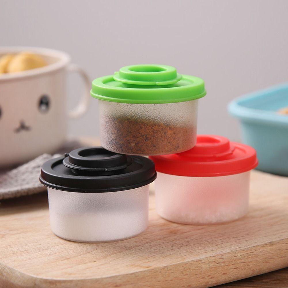4Pcs Mini Seasoning Jar 50ml Dustproof Salt Pepper Shake Bottle Moisture Proof Airtight Seal Spice Dispenser Outdoor Activities