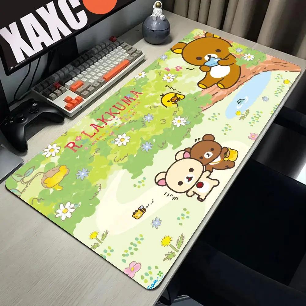 Large Mouse Pad Rilakkuma-es Mousepad Gamer Office Accessories Pc Cabinet Games Desk Mat Computer Desks Keyboard Gaming Mats