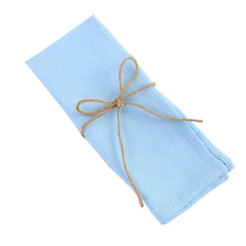12PC Dinner Cloth Napkins 30X45CM Soft Cotton Napkin Washable Hemmed Edges for Wedding Baby Shower Birthday Christmas Decoration