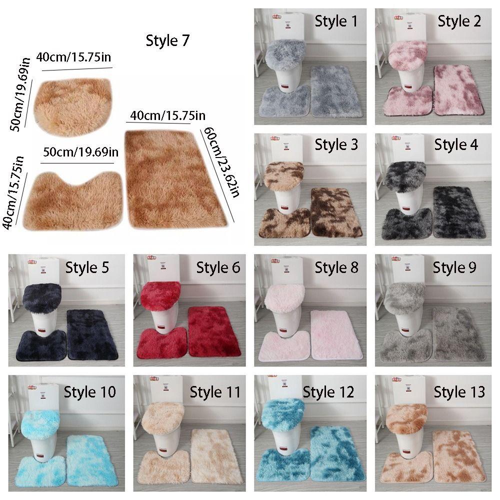 3pcs Anti Slip Floor Mat Absorbent Toilet Cushion Toilet Pad Toilet Cover  Living Room