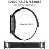 Watch Band for Apple Watch Series 10 9 8 7 SE 6 5 4 3 2 1 42mm 41mm 40mm 38mm Milanese Metal Strap Rhinestone Decor