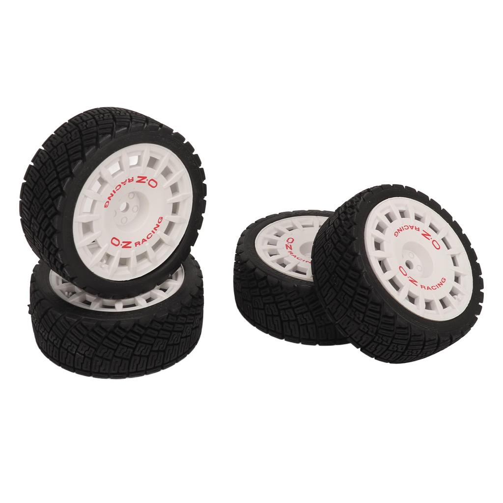4 Pcs RC Car Tire Rubber Wheels High Wear Resistance Strong Cushioning 1Celsius10 RC On Road Tyres for