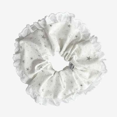 Quartevv Stern Rüschen Haargummi - Elfenbein