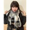 Soft Fuzzy Oversized Scarf Women Winter Warm Thick Acrylic Blend Solid Color Plush Neck Wrap