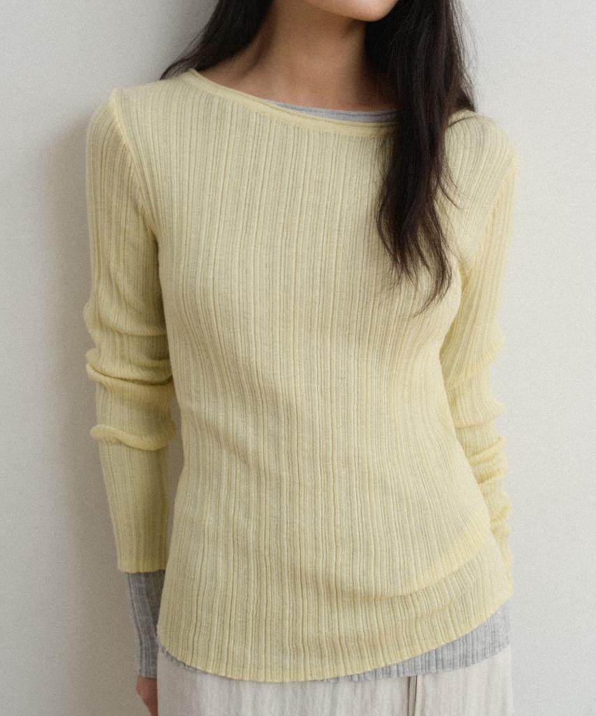 TOWAV Esen Slim Knit_Light Yellow