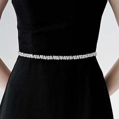 Ceintures de mariée en strass faites à la main pour femmes, accessoires de fête, ceinture de robe de mariée en cristal, ceinture de mariée en strass, cadeau de demoiselle d'honneur