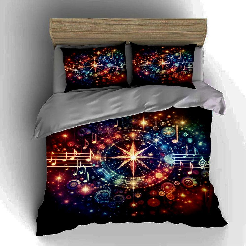 Musical cosmic swirl. Bedding Duvet cover sets Duvet covers Pillowcases gifts (1 * Duvet Cover 2 * Pillowcases, without duvet insert)