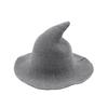 Knitted Witch Hat Fisherman Bucket Hat Soft Fabric Pointed Top Design Wide Brim Casual Outdoor Headwear for Seasonal Use