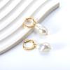 Elegant Baroque White Pearl Earrings Fashionable High-End Pearl Jewelry