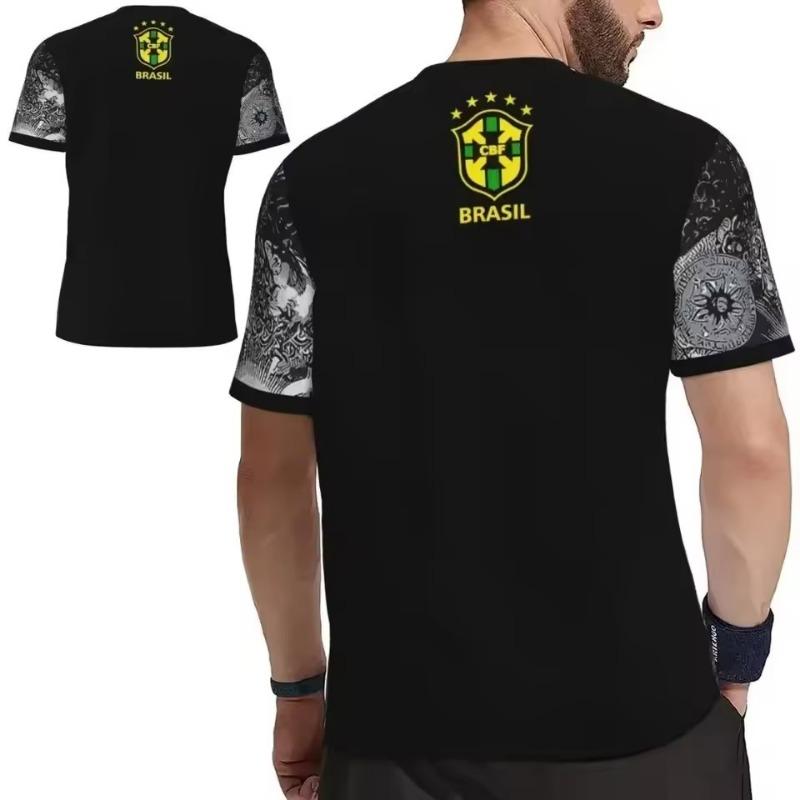 Forever Men Braziliaanse Jezus Speciale Editie Volwassen Voetbalshirt Zomer Heren Sport 3D Print T-shirt Jogging Trainingskleding Mode Heren T-shirts Tops M
