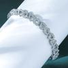 Elegant Copper Heart Bracelet With Zirconia Crystals Minimalist Fashion Jewelry Women Gift
