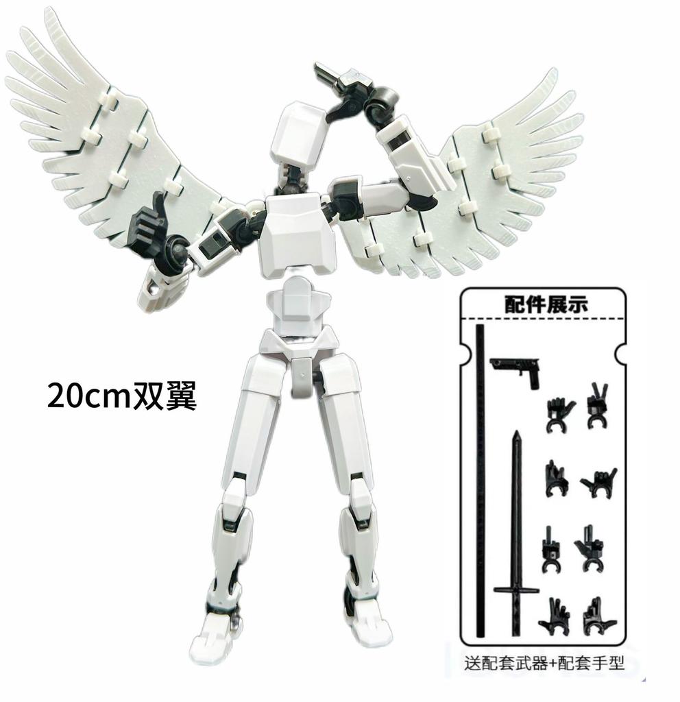 Anjos Mecânicos 13 Figuras de Ação T13 Figura Impressa em 3D Articulada Multi-Articulada Sorte 13 Figura de Ação Manequim Brinquedos de Montagem DIY