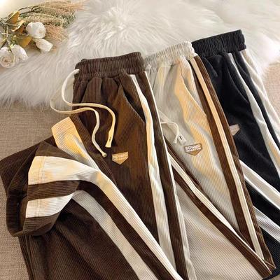 Corduroy Spring-Autumn Loose Casual Sports Trousers for Boys.