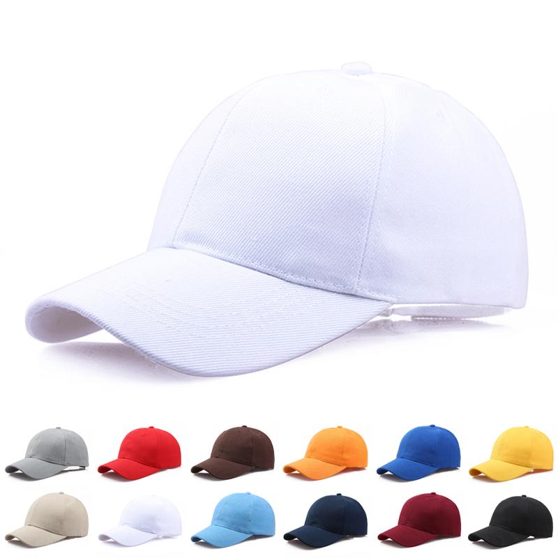 Plain Cap Baseball Strapback Adjustable Solid Blank Hat  Men Women Caps Visor
