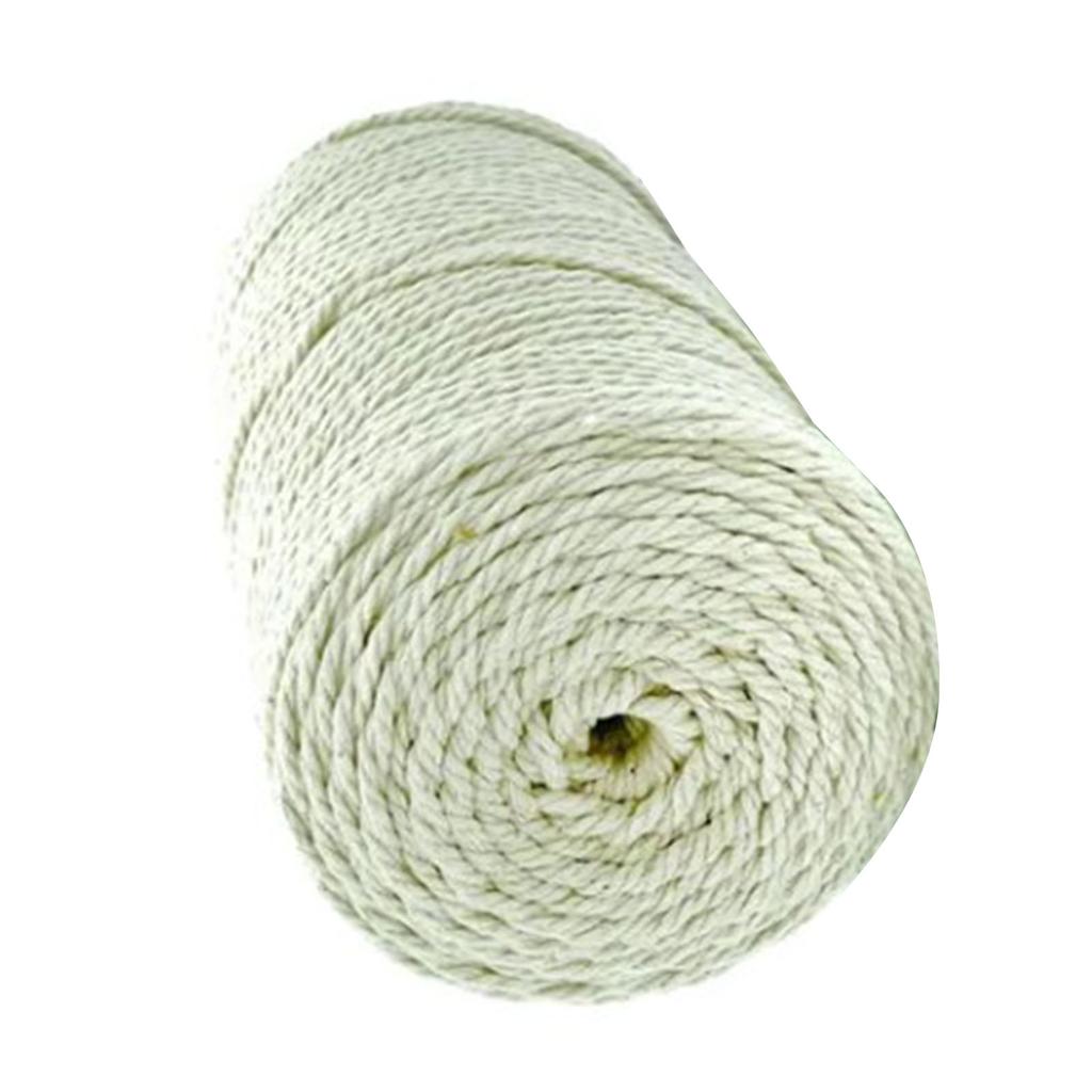 Baumwoll-Makramee-Schnüre Hellgrün 219 Yards lang 0,1 Zoll Durchmesser Weiche Strapazierfähige Baumwoll-Makramee-Kordel für DIY-Dekoration