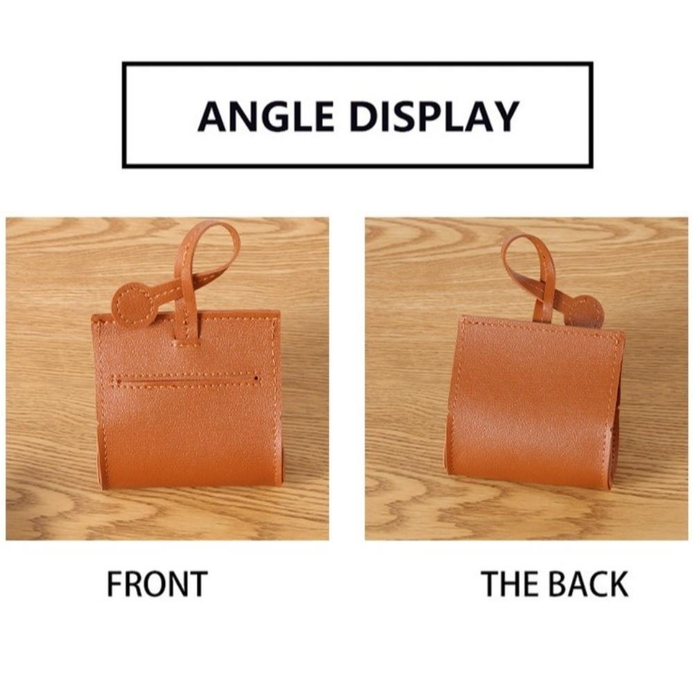 New PU Leather Dog Poop Bag Holder Retro Style Durable Waste Bag Dispenser Waterproof Garbage Bag Holder for Dog Walking