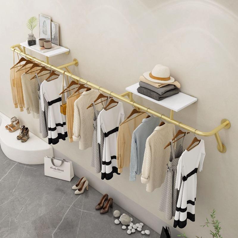 Wardrobe Store Wall Clothes Hanger Metal Modern Clothes Rack Large Minimalist Coat Rack Entrance Hall Closet Wardrobe Storage