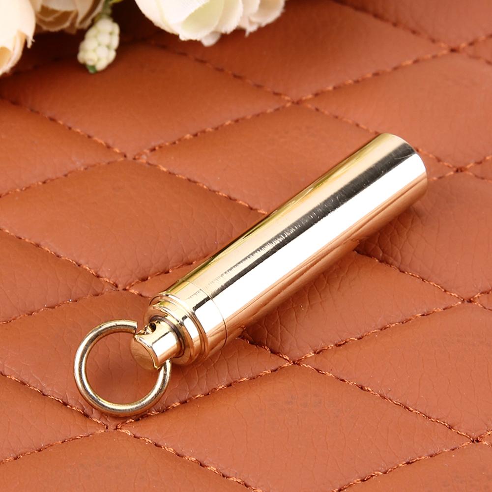 

Mini Medicines Storage Tank Keychain Brass Pills Bottle Waterproof Small Pill Warehouse Sealed Survival Tools Camping Equipment China Mainland