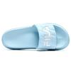 Fila Drifter Comfortable Versatile Leather Patch Slide Sandals Women Sandals Grass-Blue F12W226504FOM