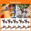 Festive Acrylic Horse Riding Ornament For Car Decoration And Christmas Tree Adornment
