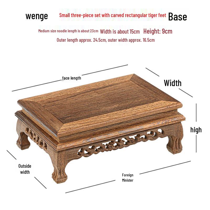 Solid Wood Display Base for Sculptures, Plants, or Ornaments