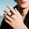 8MM Fashion Red Men's Rings Unique Black Stainless Steel Rings for Women Engagement Wedding Band Jewelry Gift Party Accessories