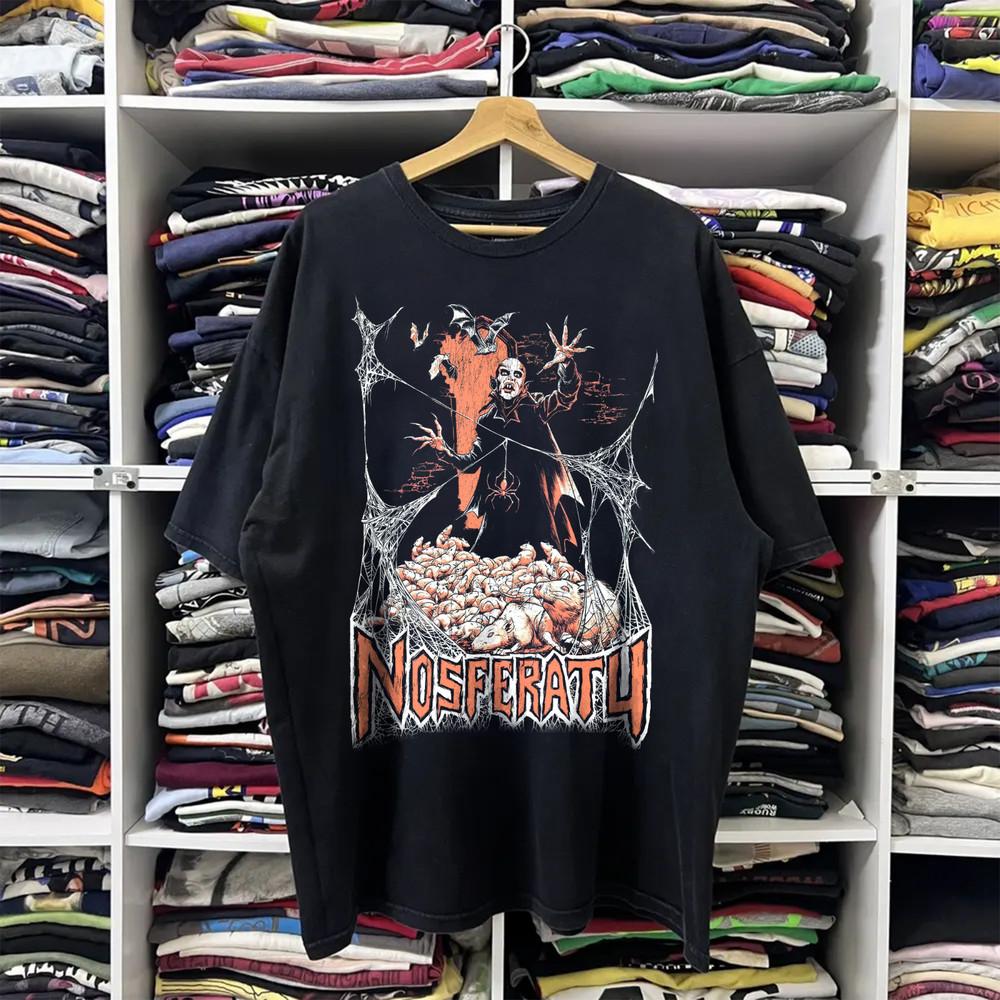 

Nosferatu Horror Movie Tee Halloween Dracula Vampire Spooky | Vintage T-Shirt 2XL