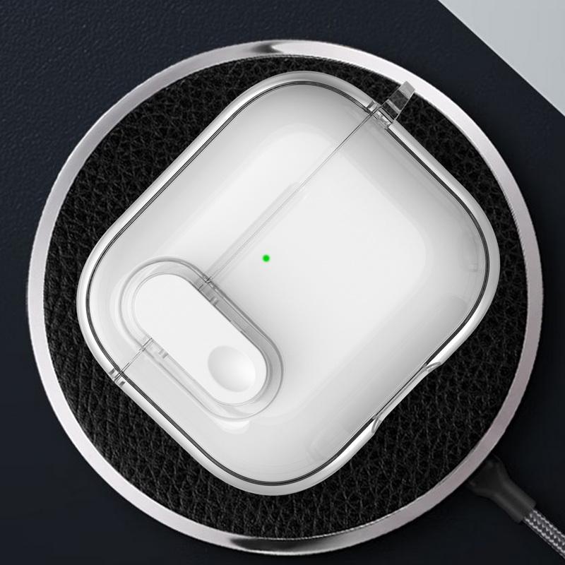 Translucent Crystal Wireless Earphone Case For Airpods Pro 3 2 for Airpods 4 3 Anti-fall Switch Lock Headphone Protective Cover
