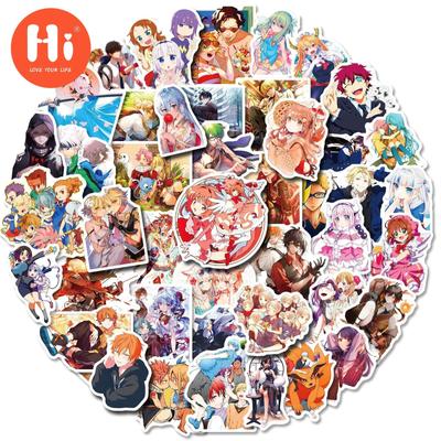 50 Pcs Anime Mix and Match Stickers Anime Games Cartoon Characters Animation Notebook iPad Graffiti Stickers