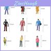 Colorful Plastic Miniature Figurine Models Set Of 100 In 1 To 200 Scale For Collectors