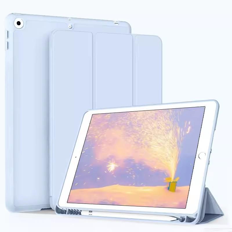 

Кожаный чехол для планшета для Samsung Galaxy Tab A9 8,7 A9 Plus 11 S9 FE S8 S7 A8 10,5 A7 S6 Lite 10,4, умный чехол с ручкой, мягкий силиконовый защитный чехол Tab A8 10.5 2021 синий