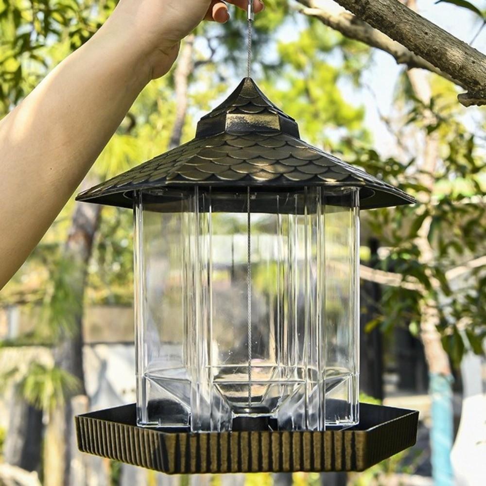 Tower Shape Bird Feeding Station Plastic Bird Feeding Tray Hanging Bird Feeder  Wild Birds