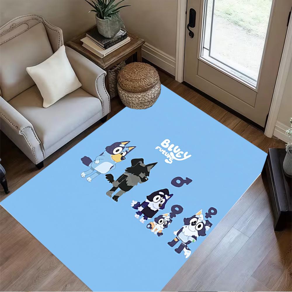 Bluey Bingo Adventure Carpet Perfect for Decorate room Entryway Dining Room Kitchen Antislip Carpet Decorate Offices Perfect Gift for Women/Men