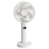 LCD Display Mini Fan With Phone Holder 5-Speed Wind Desk Fan Portable Charging Fan