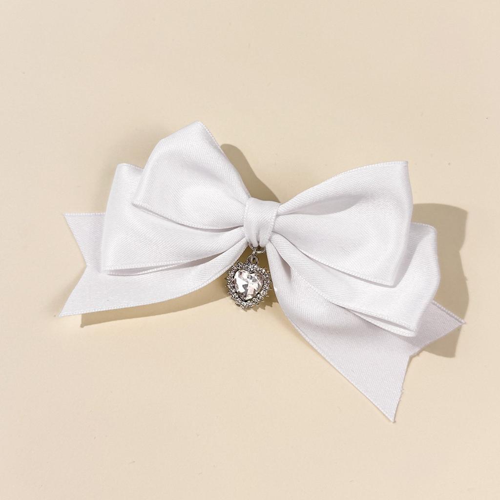 Fashionabel, Söt och Cool Feng Shui Diamant Kärlek Rosett Hårklämma Lolita Tjej Sidskåra Klämma Kantklämma Håraccessoar