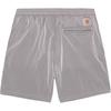 Carhartt WIP Contrast Stitch Embroidered Logo Side Pocket Comfortable Minimalist Casual Swim Shorts Men Swim Shorts Silver White I034570-2QE-XX