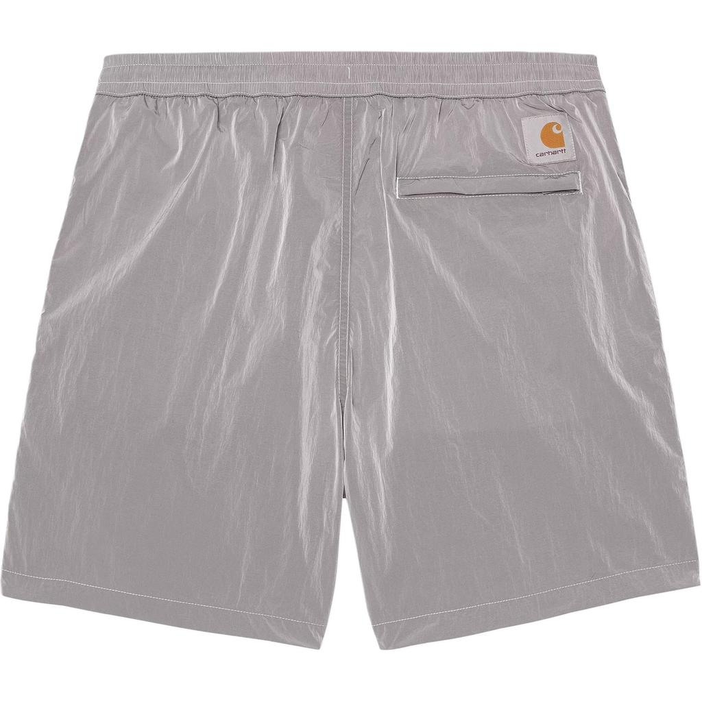 Carhartt WIP Contrast Stitch Embroidered Logo Side Pocket Comfortable Minimalist Casual Swim Shorts Men Swim Shorts Silver White I034570-2QE-XX