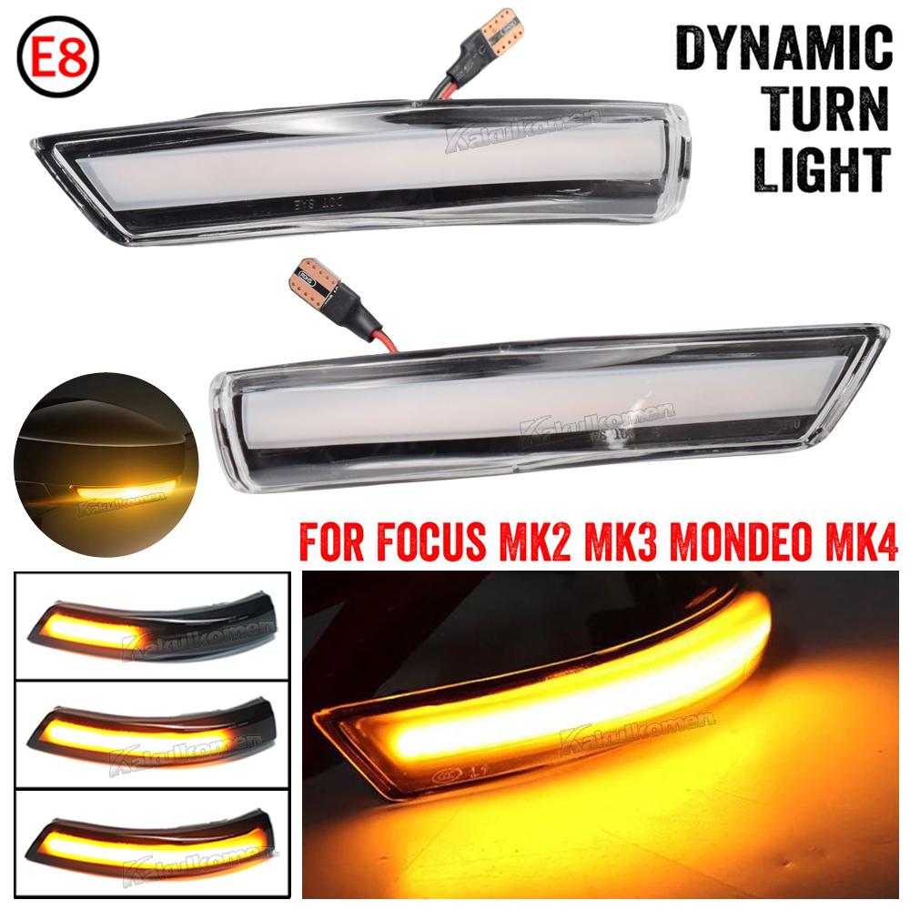 For Ford Focus 2 MK2 Focus 3 MK3 3.5 For Mondeo MK4 EU Dynamic Turn Signal Light Side Mirror Indicator Sequential Blinker Lamp
