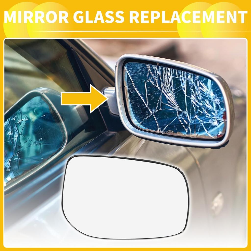 for Toyota Yaris 2006-2012 for Scion XD 2008-2014 Car Rearview Passenger Right Side Non-Heated Mirror Glass with Backing Plate 879080D210
